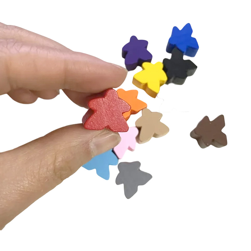 Разноцветные деревянные аксессуары для игры в пешку Meeple