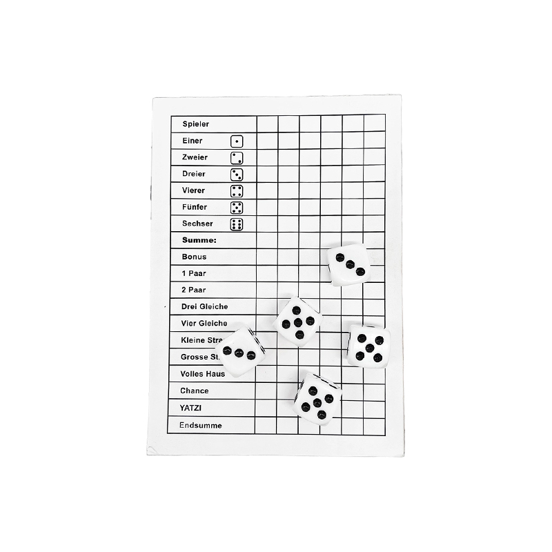 Classic Dice Game Essentials Набор табло YATZY