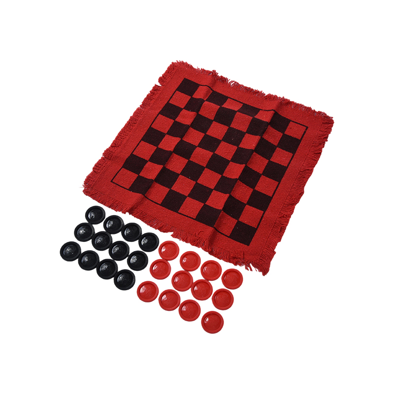Классический игровой набор в шашки с доской с бахромой