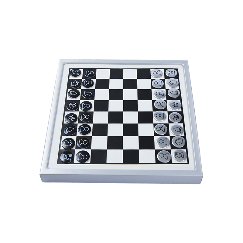 Набор магнитных шахмат с настенным креплением Modern White Frame Edition