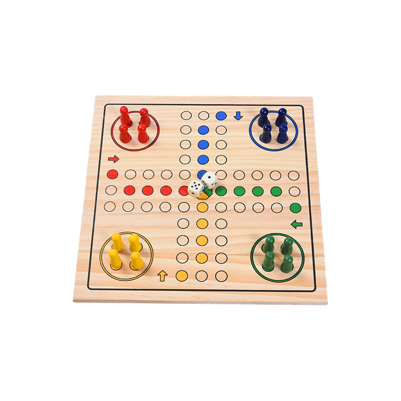 Классическая деревянная настольная игра LUDO, издание для семейных развлечений