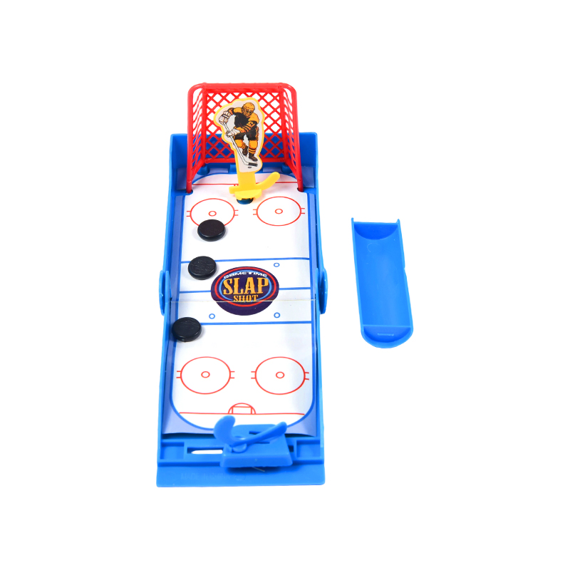 Компактная настольная хоккейная игра с подпружиненной пусковой установкой Slap Shot Mini Hockey Game