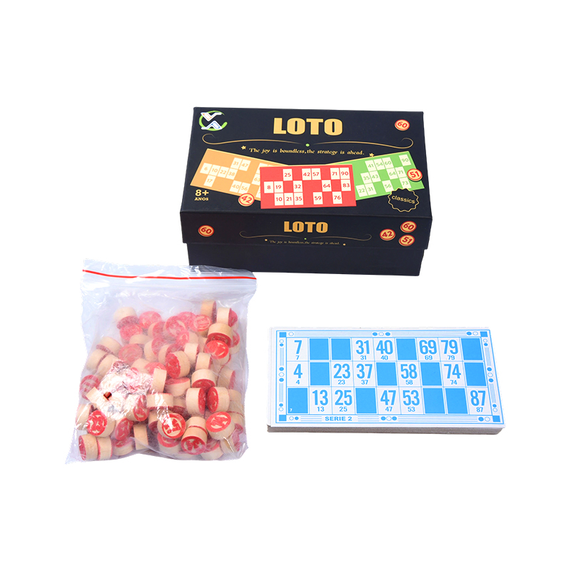 Игровой набор LOTO (в стиле бинго) – в комплекте с жетонами, картами и коробкой для хранения.